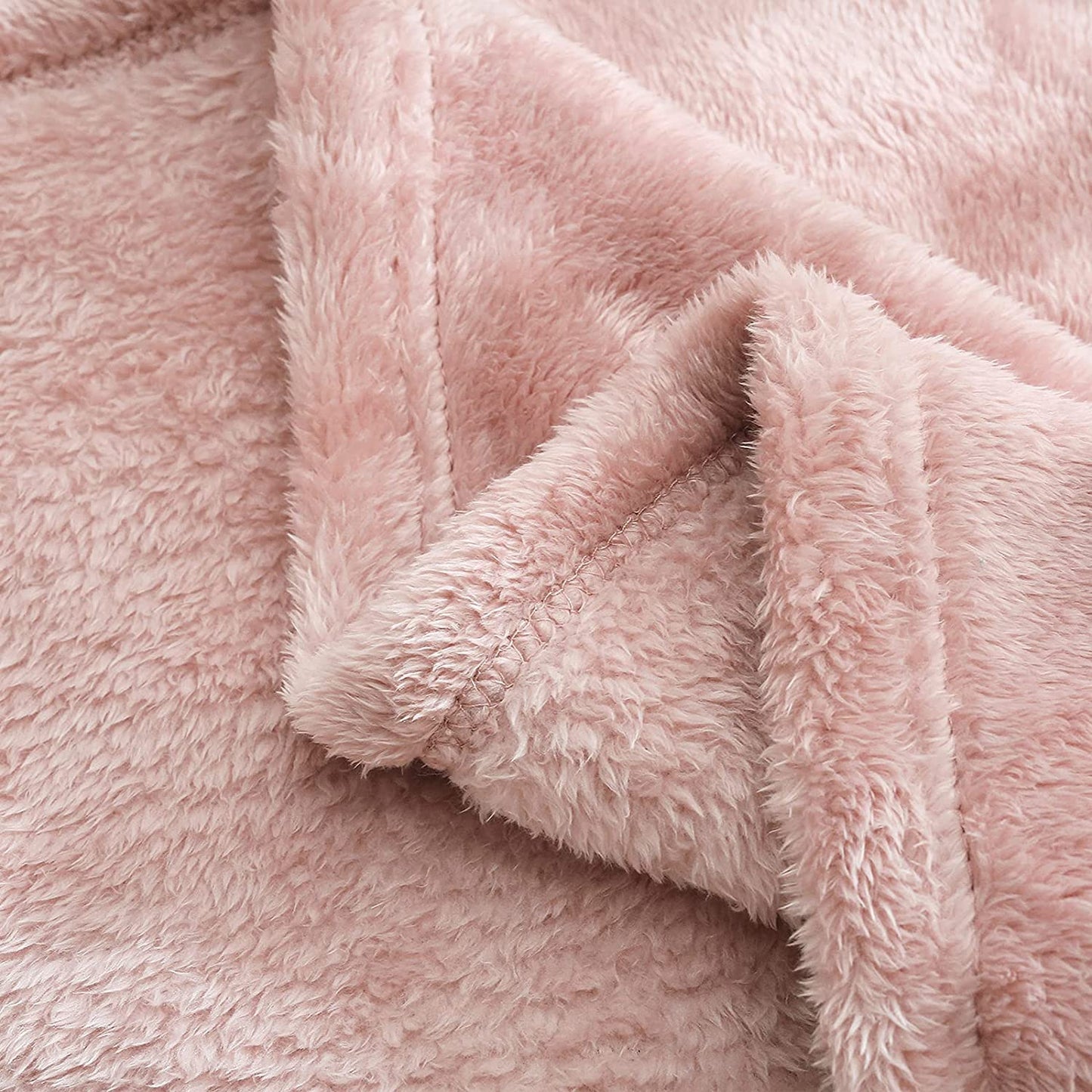Soft and Fluffy Baby Fleece Blanket, (30" x 40"), Dusty Pink