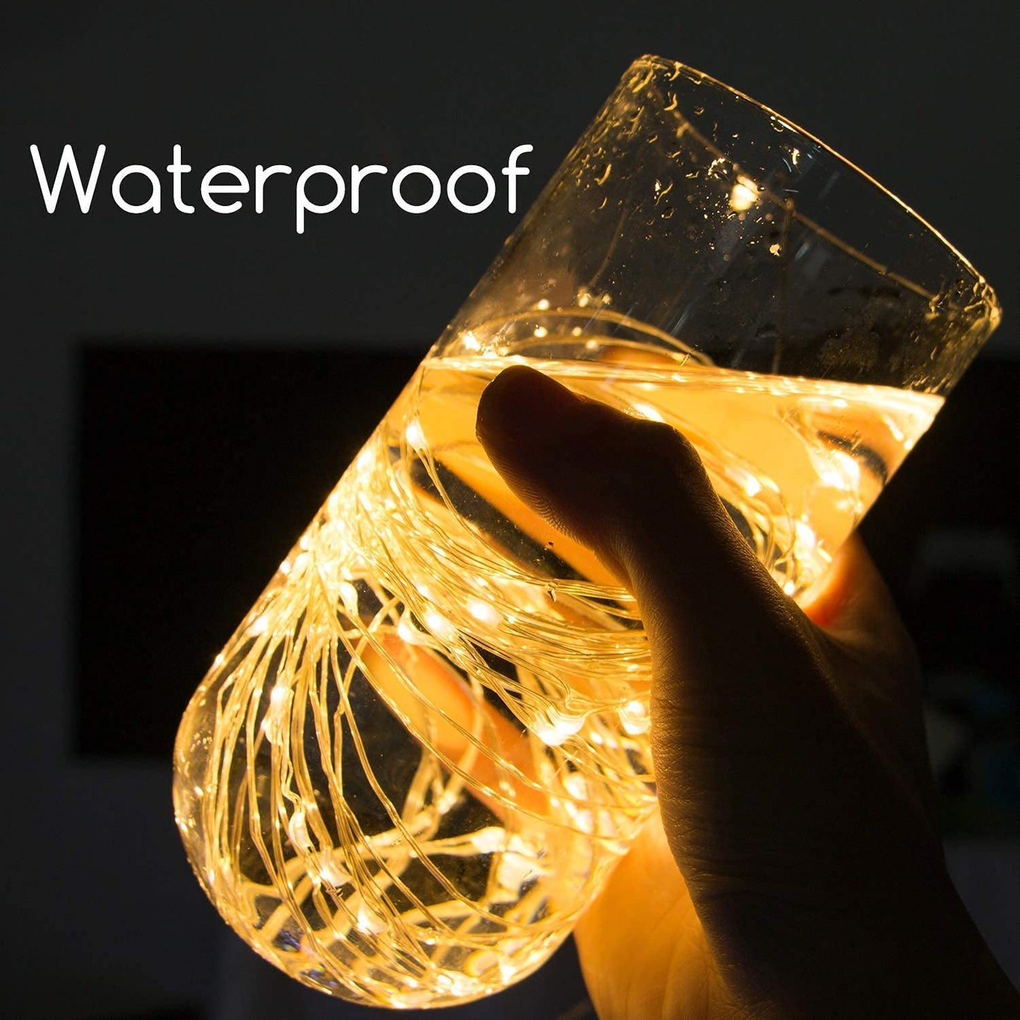 Fairy String Lights, Battery Operated, 2 Pack, 33ft, Warm White