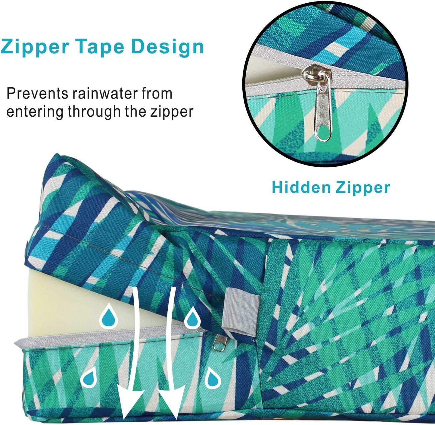 4-Pack Outdoor Covers 20" x 18" x 4", Tropical Leaf